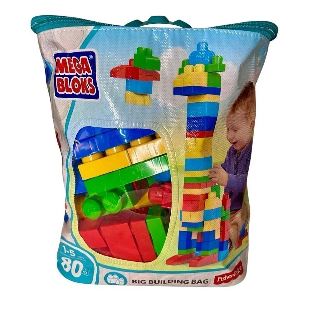 Mega Bloks Blocks First Builders 80-piece Big Building Bag - Classic